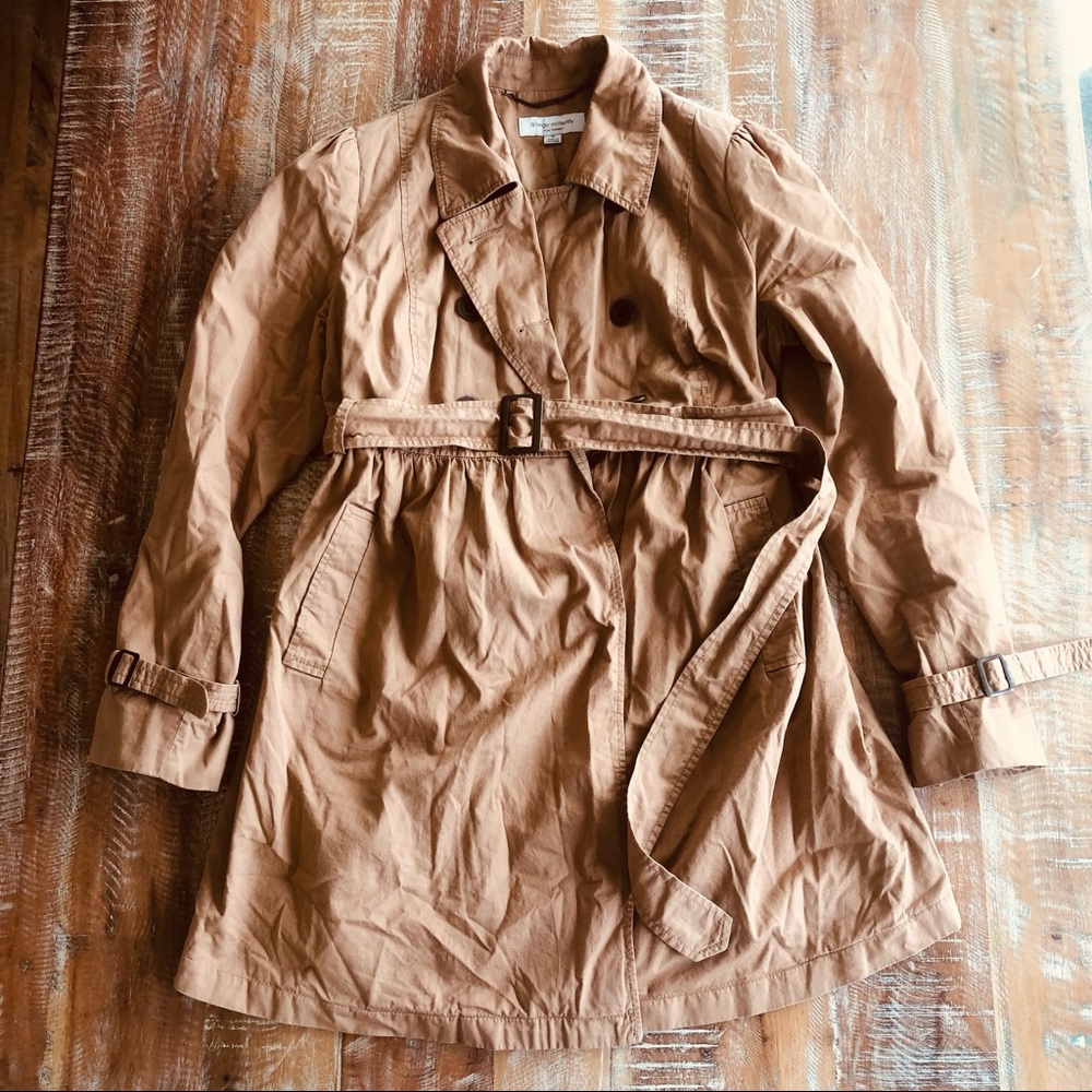 Liz Lange Maternity for Target camel belted trench coat